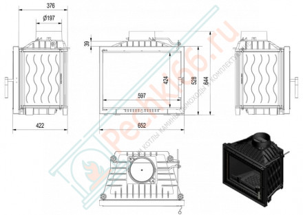 Чугунная топка Eryk Deco (Kratki)