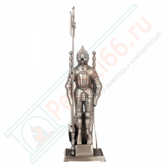 Набор каминный D50011АS Рыцарь (4 предмета, 79см, серебро), на подставке в Ижевске