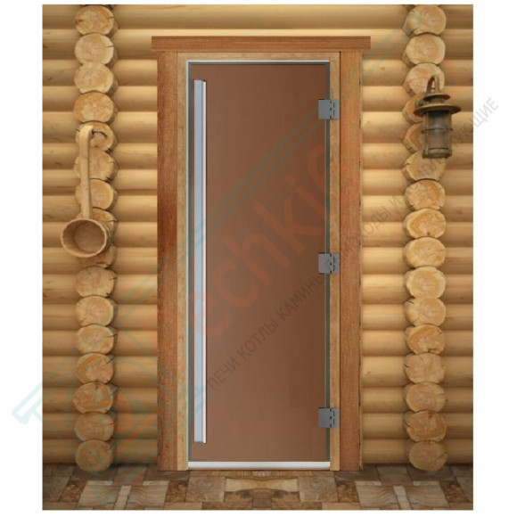 Дверь для бани и сауны Престиж бронза матовая, 2100х800 по коробке (DoorWood) в Ижевске