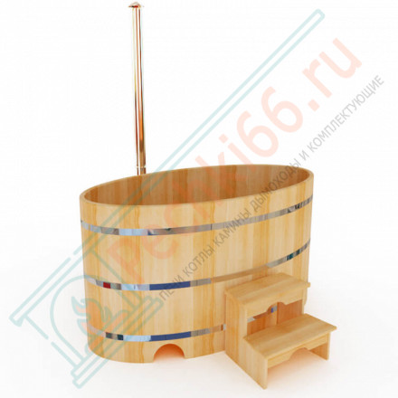 Японская баня Фурако овальная с внешней печкой 120х160х120 (НКЗ)