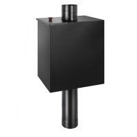 Бак на трубе Black прямоугольный (НЕРЖ-439/0,8мм) 55 л, d-115 (Россия)