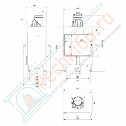 Стальная топка LUCY/12/T (Kratki)