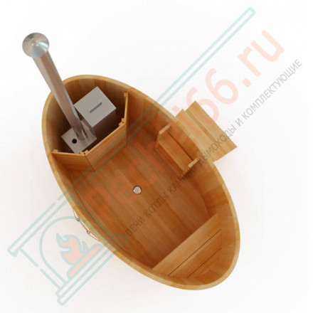 Японская баня Фурако овальная с внутренней печкой 120х180х120 (НКЗ)