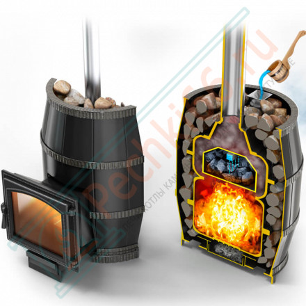 Чугунная печь для бани Легенда Русский пар 24 (240) (Везувий)