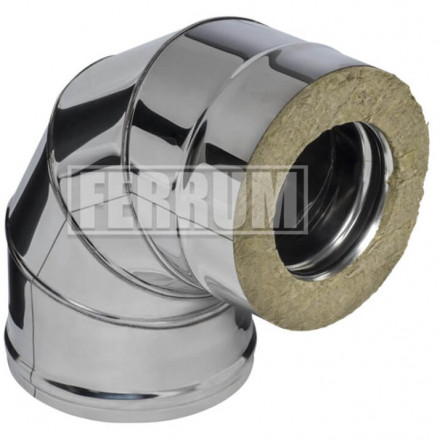 Сэндвич колено 90° (НЕРЖ-430/0,5-ОЦИНК/0,5) d-200/280 (Ferrum GS-Z)