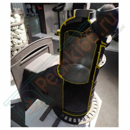 Чугунная печь для бани Атмосфера XL (Про) нержавеющая сетка (ProMetall)