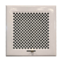 Каминная решетка с клапаном, 170х170-D125, белая (Megaprom)