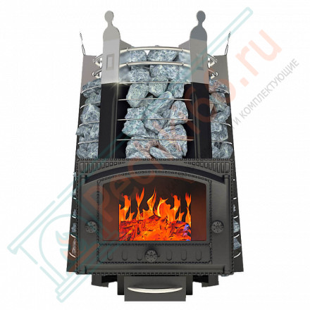 Банная печь Екатерина СТОУН стронг с панорамным стеклом (Добросталь)