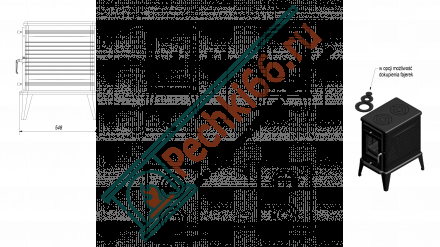 Чугунная печь KOZA K10 (Kratki)