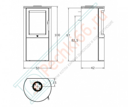 Печь-камин Aura 1 (Varde)