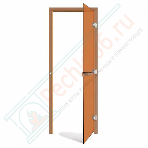 Дверь стеклянная для сауны и бани, бронза, коробка кедр 1900х700 (Sawo) 730-3SGD в Ижевске