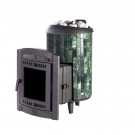 Печь для бани Атмосфера L+, усиленная каменка, ламели "Змеевик" (ProMetall)