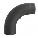 Колено 90° черное, бесшовное, с ревизией d-120 (Darco)