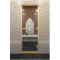 Стеклянная дверь DoorWood «Хамам Прозрачная» в золотом профиле 2000х800 (по коробке)