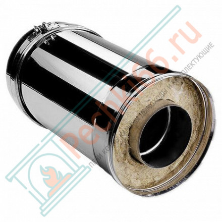 Сэндвич труба V50R с изол L=250 (AISI-321/0,8-ОЦИНК-RAL/0,5) d-130/230 (Вулкан-Cerablanket)