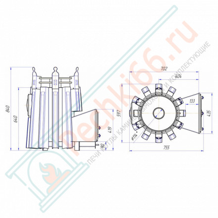 Банная печь Екатерина Великая с панорамным стеклом (Добросталь)