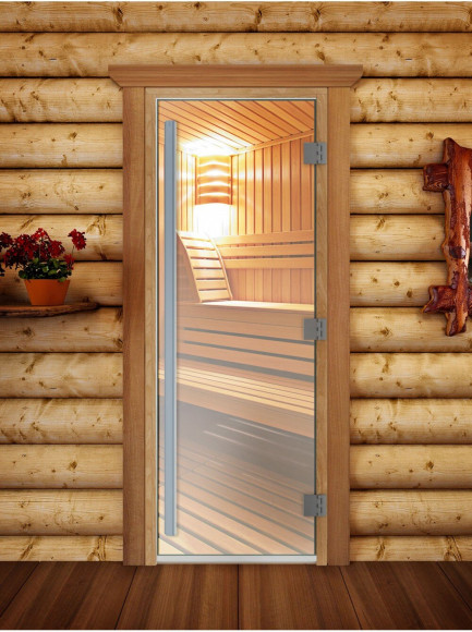 Дверь для бани и сауны Престиж прозрачная, 2100х800 по коробке (DoorWood) в Ижевске