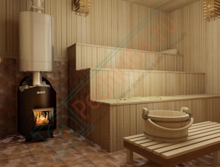 Банная печь Aurora 160 short black (Grill’D)