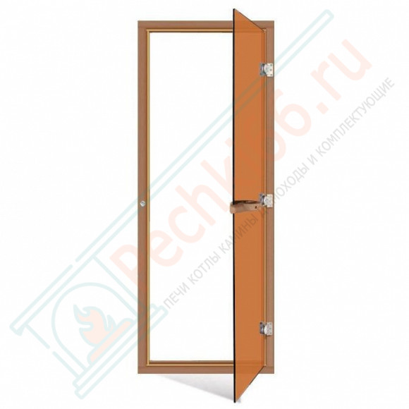 Дверь стеклянная для сауны и бани, бронза с порогом, коробка кедр 1900х700 (Sawo) 730-4SGD в Ижевске