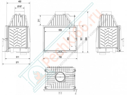 Чугунная топка Zosia (Kratki)