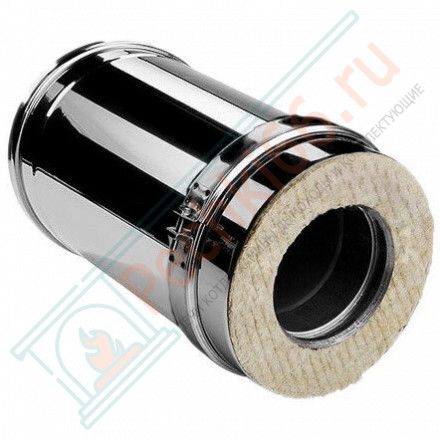 Сэндвич труба V50R с изол L=250 (AISI-321/0,8-ОЦИНК-RAL/0,5) d-250/350 (Вулкан-Cerablanket)