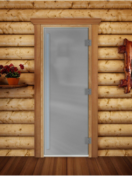 Дверь для бани и сауны Престиж сатин, 2100х800 по коробке (DoorWood) в Ижевске