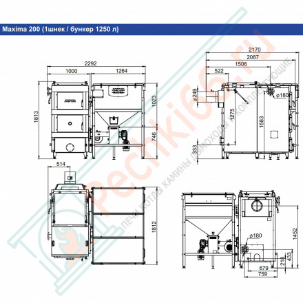 Котел универсальный Maxima 200 (Zota) 200 кВт