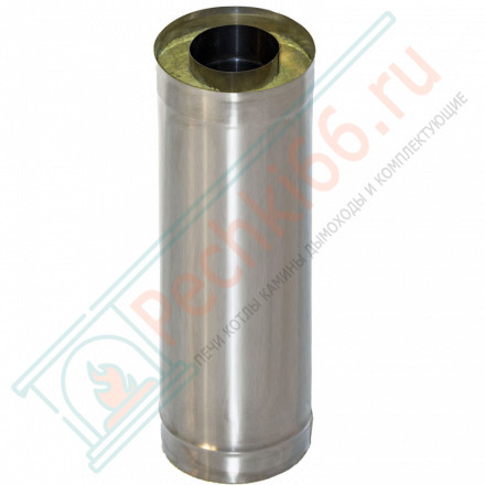 Сэндвич труба для дымохода L=1.0 м (НЕРЖ-439/0,5-НЕРЖ-439/0,5) d-80/160 (УМК)