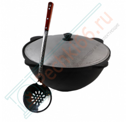 Узбекский чугунный казан плоское дно 3.5 л. (Наманган DAVR METALL)