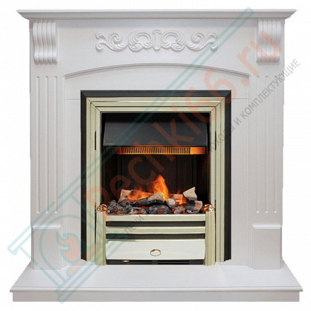 Электрический каминокомплект Sorrento - Белый дуб с очагом Cavendish