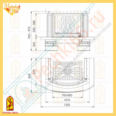 Облицовка Рондо 700-800, серо-белый (Мета)