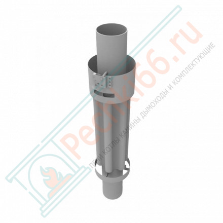 Дымоход - конвектор Жадеит + Россо Леванте, d-115, L=1000 мм (Feringer)