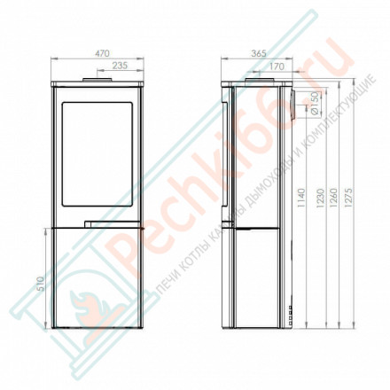 Печь-камин DUO 5 (Nordpeis)