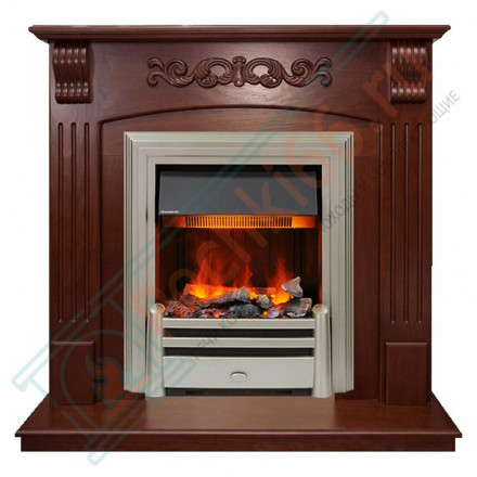 Электрический каминокомплект Sorrento угловой - Орех с очагом Chesford