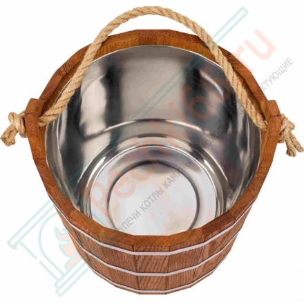 Запарник из кавказского дуба 20 л с нержавеющей вставкой (212F)