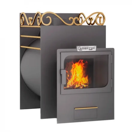 Печь для бани Сабантуй-20 панорама, ковка (Сабантуй) до 20м3