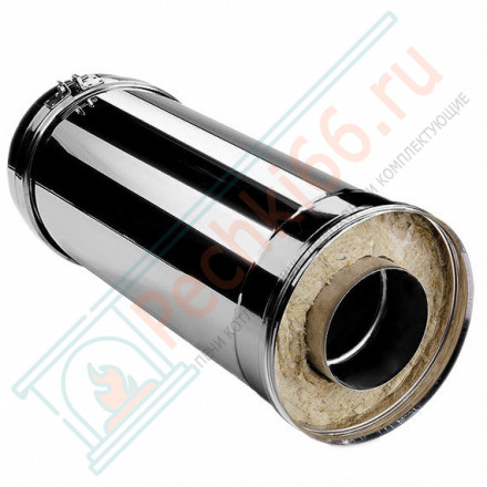 Сэндвич труба V50R с изол L=500 (AISI-321/0,8-AISI-304/0,5) d-300/400 (Вулкан-Cerablanket)