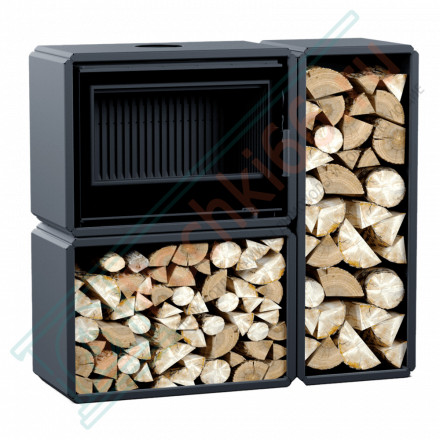 Печь-камин Легго ПК 7454, нижний и боковой дровник (Астов)