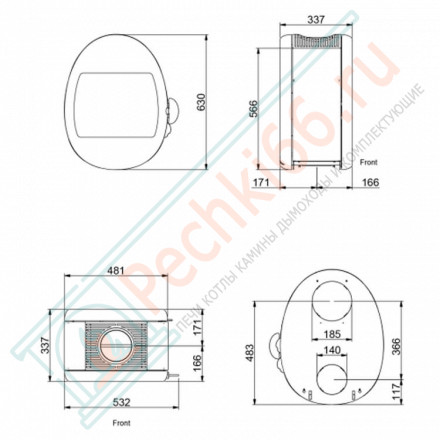 Печь-камин Scan 66-1 GWH WALL (Scan)