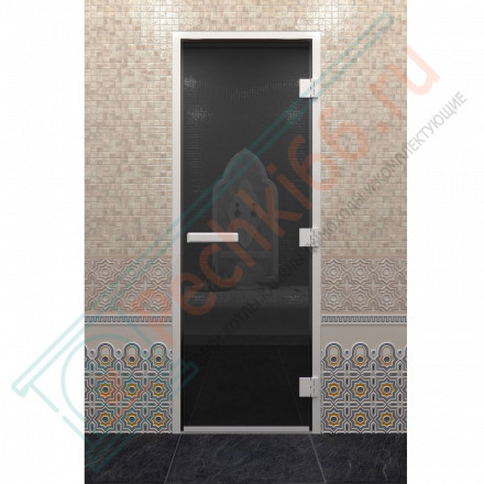 Стеклянная дверь DoorWood Хамам Графит 2000х810 (по коробке)