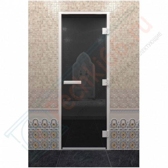 Стеклянная дверь DoorWood Хамам Графит 2000х810 (по коробке) в Ижевске