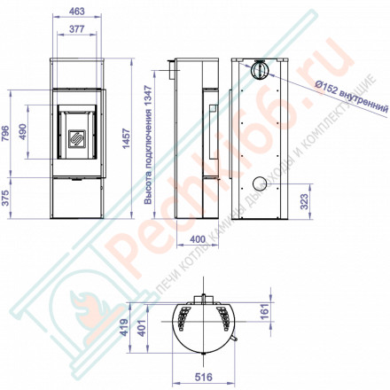 Печь Denali LX BACK (Stav)
