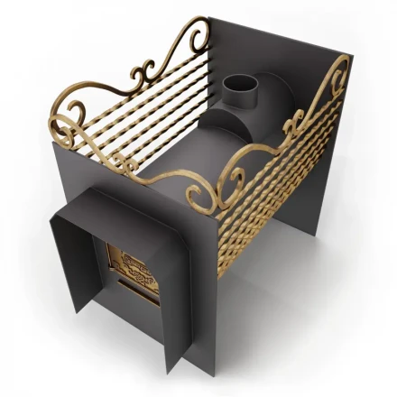 Печь для бани Сабантуй-22 сетка, ковка (Сабантуй) до 22м3