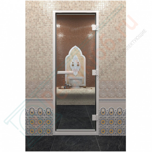 Стеклянная дверь DoorWood Хамам Прозрачное 2100х700 (по коробке) в Ижевске