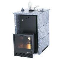 Печь для бани Анапа в трёхстороннем кожухе из талькохлорита (ИзиСтим)