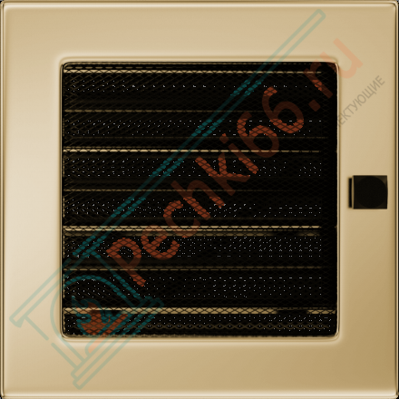 Вентиляционная решетка для камина с жалюзи 170х170, позолоченная (FireWay)