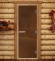 Дверь для бани и сауны Престиж лайт бронза матовая, 1900х700 по коробке (DoorWood) в Ижевске