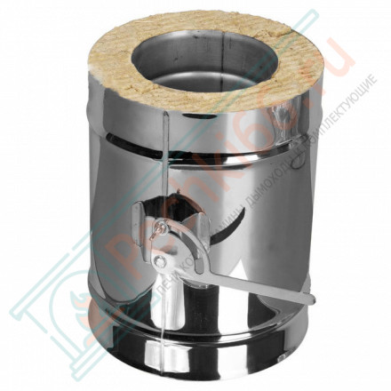 Задвижка повортная с механизмом фиксации V50R с изол (AISI-321/0,8-AISI-304/0,5) d-104/200 (Вулкан-Cerablanket)