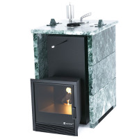 Печь для бани Анапа в трёхстороннем кожухе из змеевика (ИзиСтим)