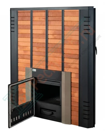 Печь для бани из нержавеющей стали № 06МКН-36 в готовой кирпичной облицовке (Тройка) до 36 м3